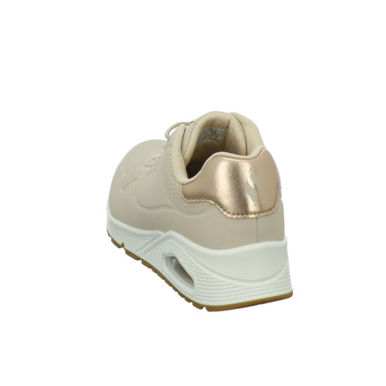 Skechers UNO SHIMMER AWAY Schnürhalbschuhe Beige - 360° Ansicht
