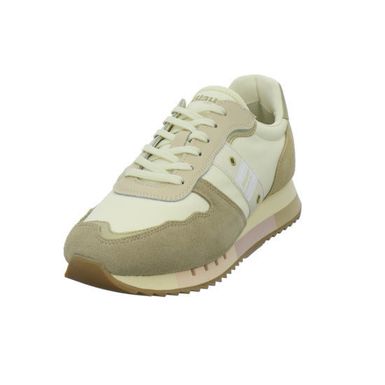 Blauer Schnürhalbschuhe Beige-kombi - 360° Ansicht