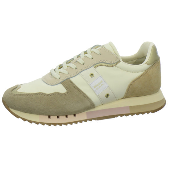 Blauer Schnürhalbschuhe Beige-kombi - 360° Ansicht