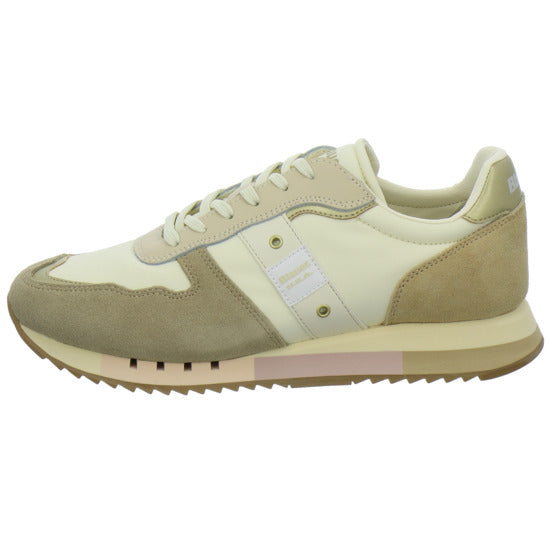 Blauer Schnürhalbschuhe Beige-kombi - 360° Ansicht