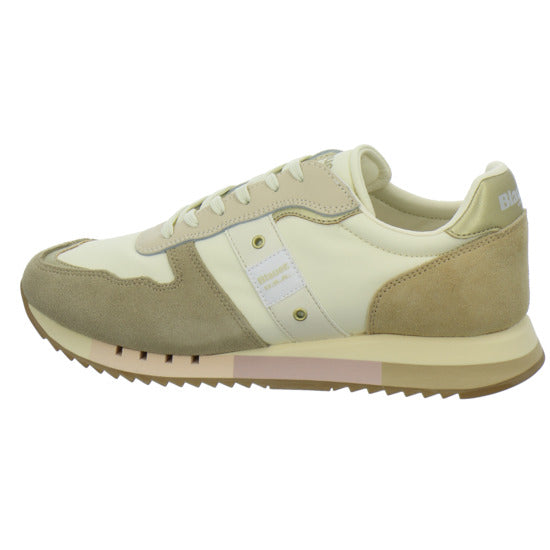 Blauer Schnürhalbschuhe Beige-kombi - 360° Ansicht