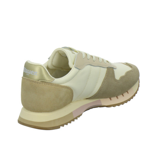 Blauer Schnürhalbschuhe Beige-kombi - 360° Ansicht