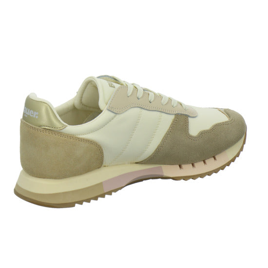 Blauer Schnürhalbschuhe Beige-kombi - 360° Ansicht