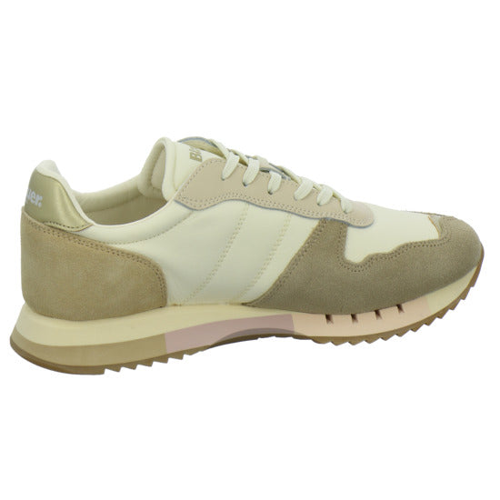 Blauer Schnürhalbschuhe Beige-kombi - 360° Ansicht