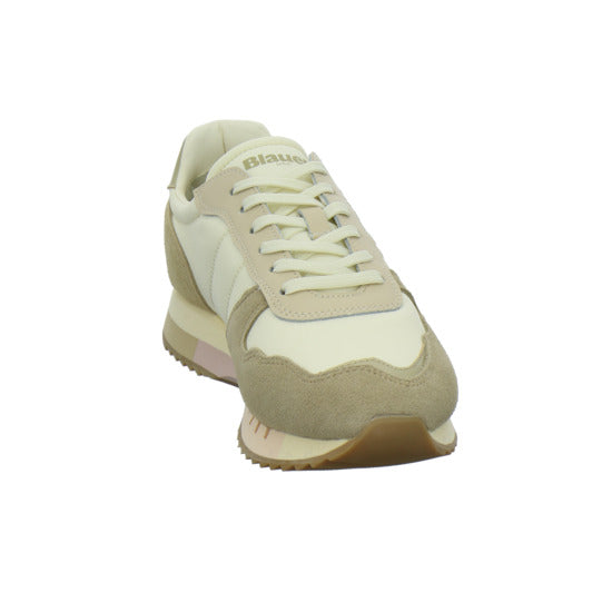 Blauer Schnürhalbschuhe Beige-kombi - 360° Ansicht