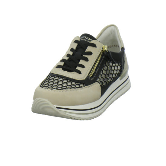 Remonte Schnürhalbschuhe Beige-kombi - 360° Ansicht