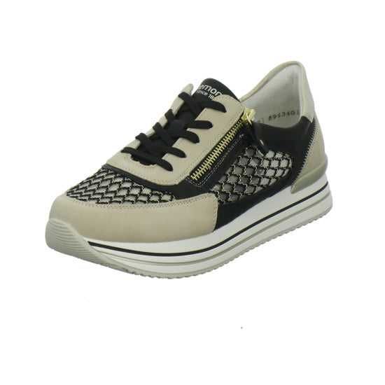 Remonte Schnürhalbschuhe Beige-kombi - 360° Ansicht