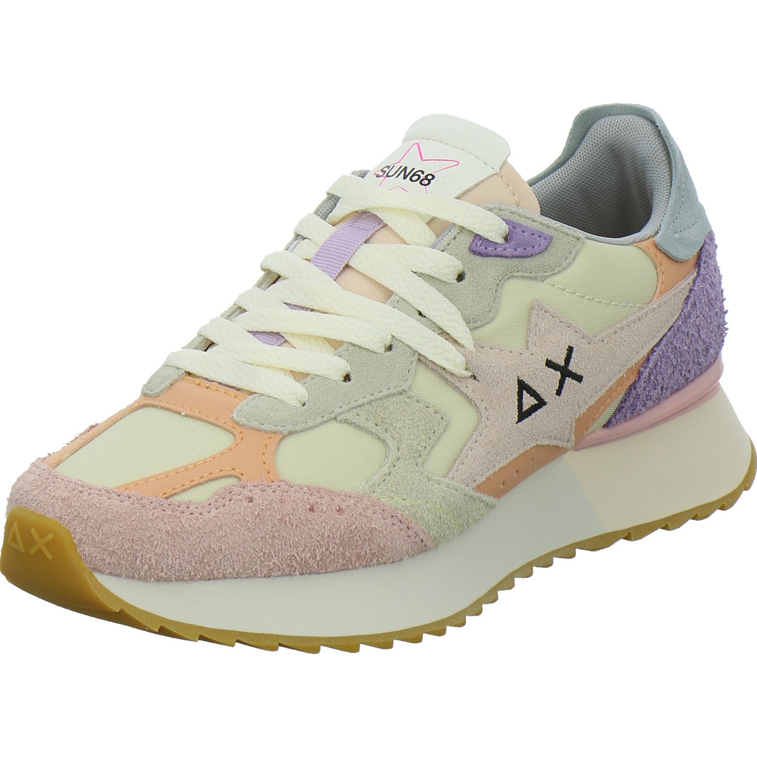 SUN68 Sneaker Damen Star Girl Beige-kombi
