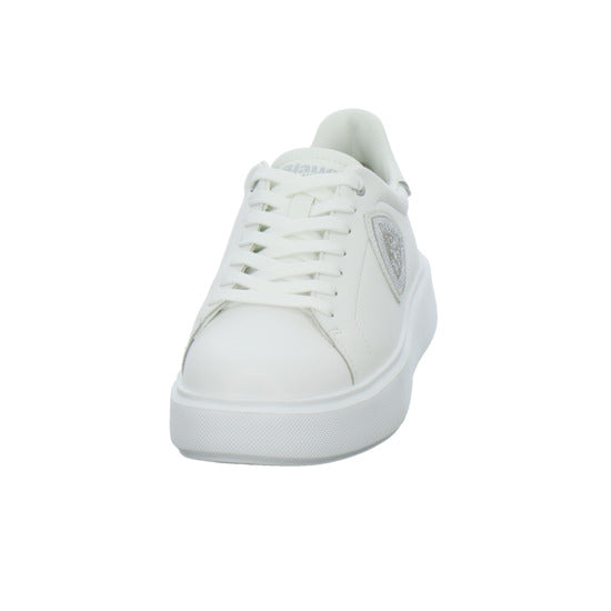 Blauer Schnürhalbschuhe Weiß