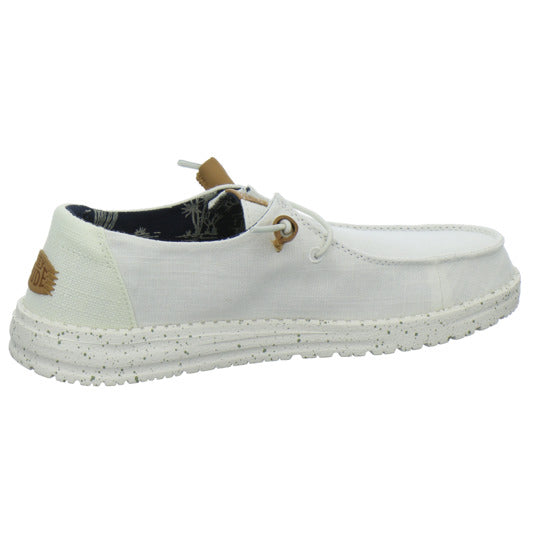 Hey Dude Wendy Washed Schnürhalbschuhe Weiß - 360° Ansicht