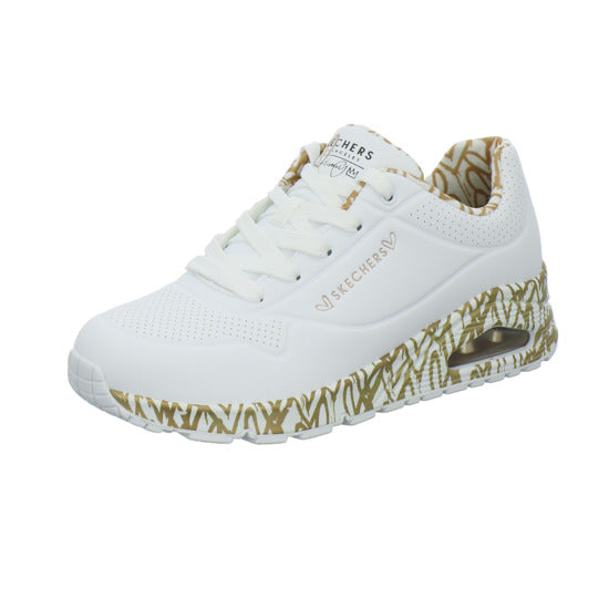 Skechers UNO GOLDCROWN Schnürhalbschuhe Weiß-kombi - 360° Ansicht