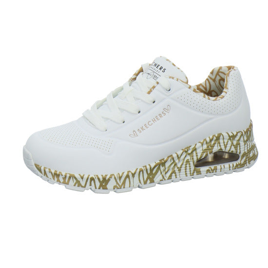 Skechers UNO GOLDCROWN Schnürhalbschuhe Weiß-kombi - 360° Ansicht