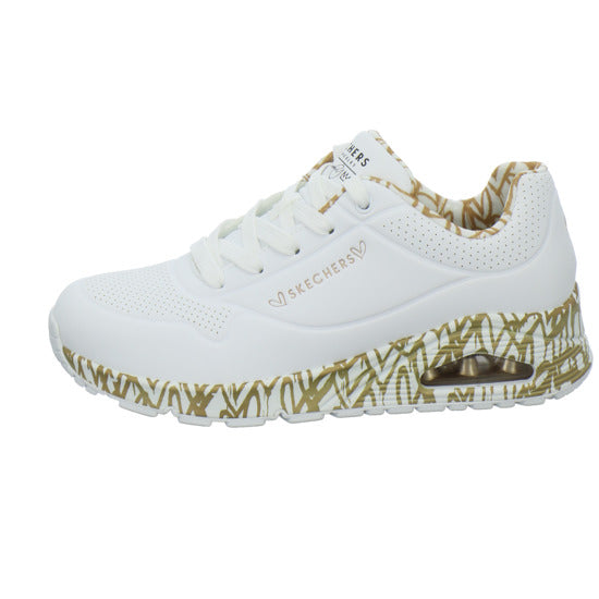 Skechers UNO GOLDCROWN Schnürhalbschuhe Weiß-kombi - 360° Ansicht