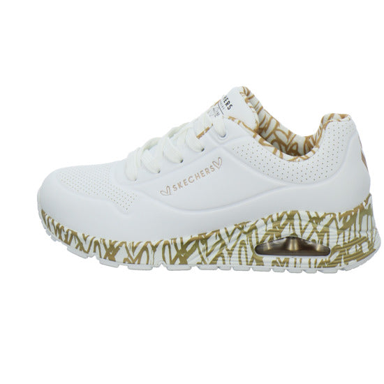 Skechers UNO GOLDCROWN Schnürhalbschuhe Weiß-kombi - 360° Ansicht