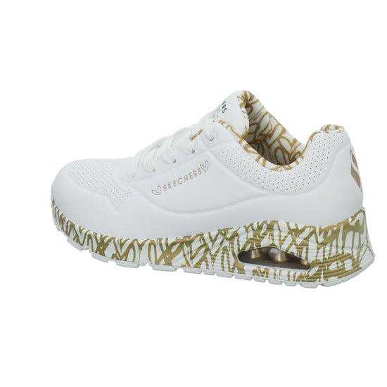 Skechers UNO GOLDCROWN Schnürhalbschuhe Weiß-kombi - 360° Ansicht