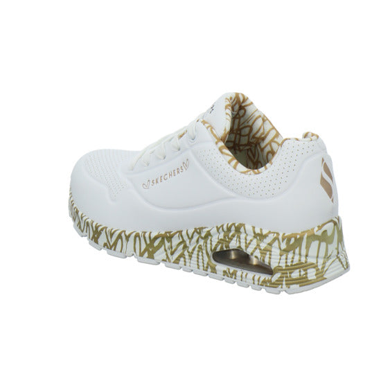 Skechers UNO GOLDCROWN Schnürhalbschuhe Weiß-kombi - 360° Ansicht