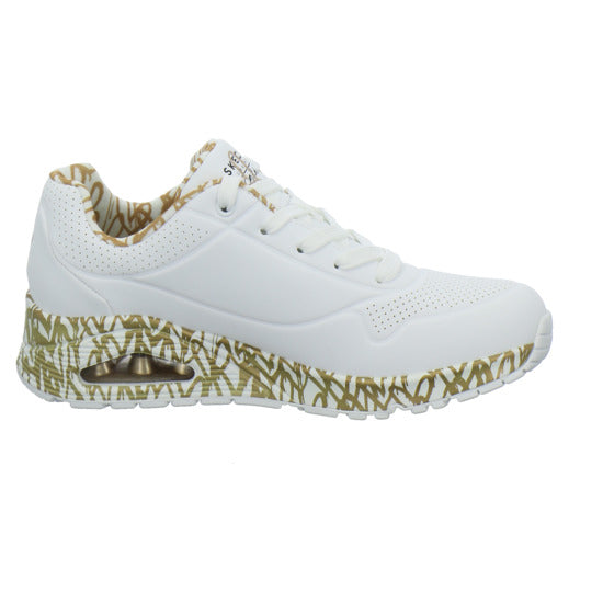 Skechers UNO GOLDCROWN Schnürhalbschuhe Weiß-kombi - 360° Ansicht