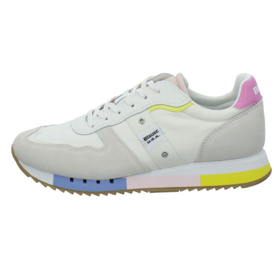 Blauer Schnürhalbschuhe Weiß-kombi