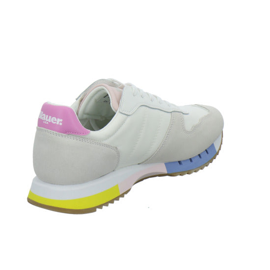 Blauer Schnürhalbschuhe Weiß-kombi