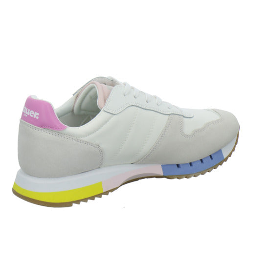 Blauer Schnürhalbschuhe Weiß-kombi