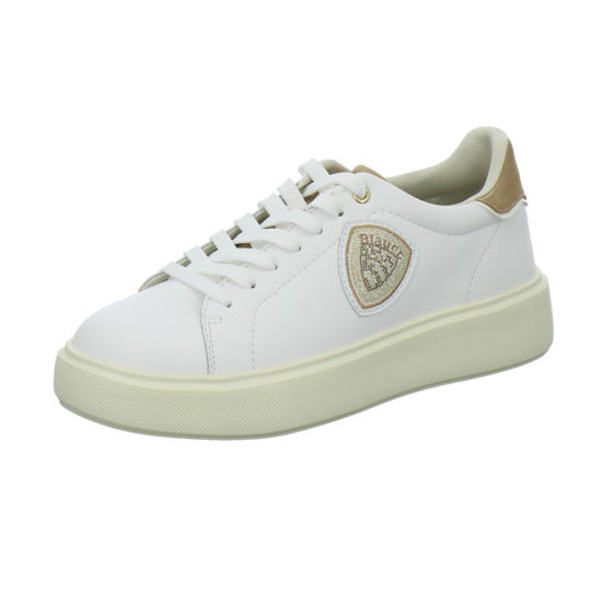 Blauer Schnürhalbschuhe Weiß-kombi - 360° Ansicht