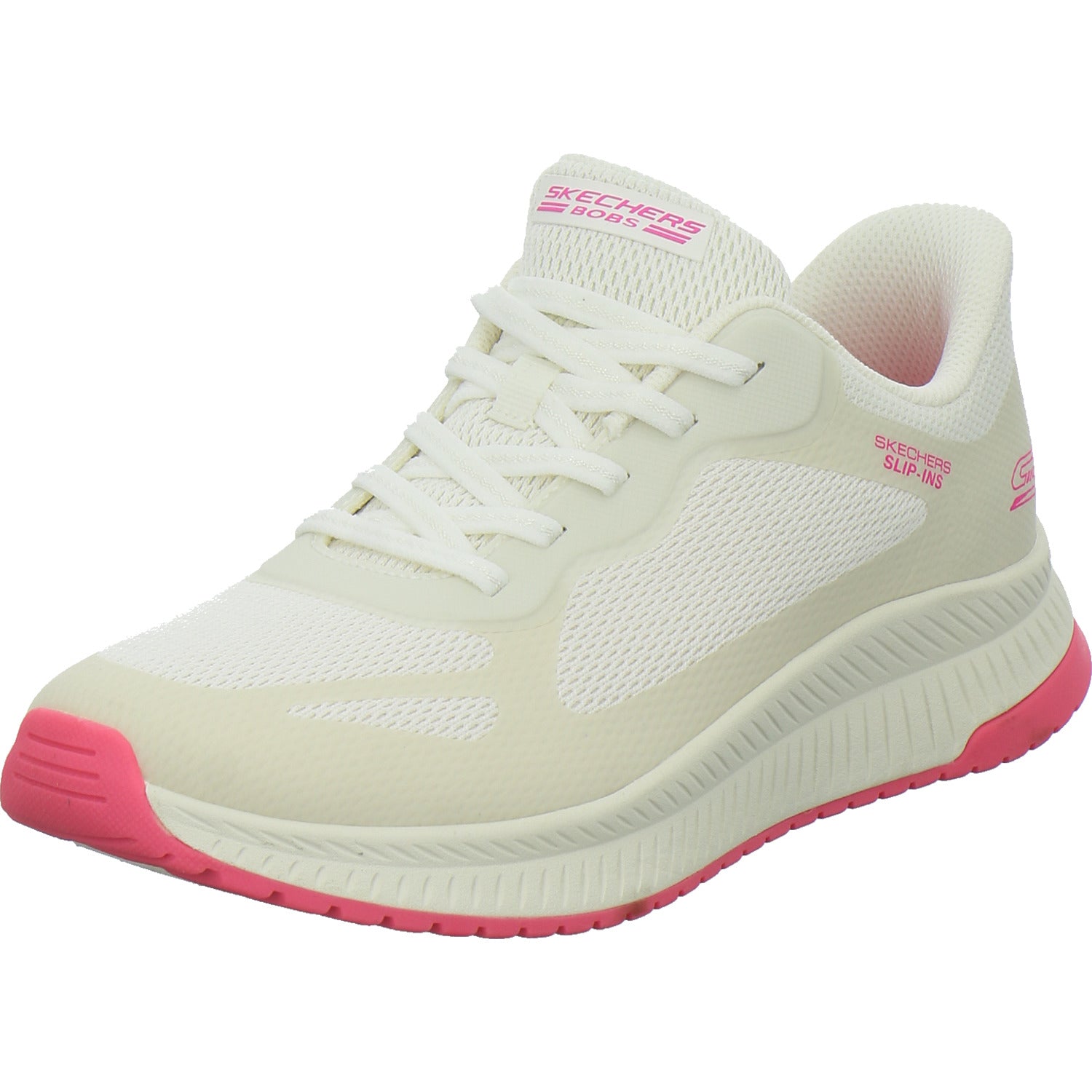 Skechers Sneaker Damen Bobs Squad Slip Ins Weiß-kombi