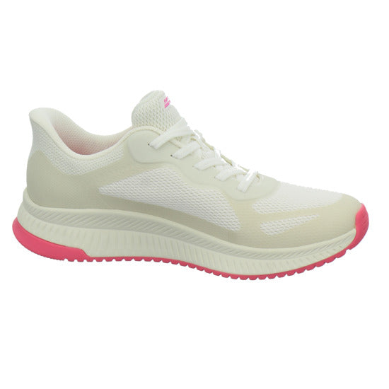 Skechers Sneaker Damen Bobs Squad Slip Ins Weiß-kombi
