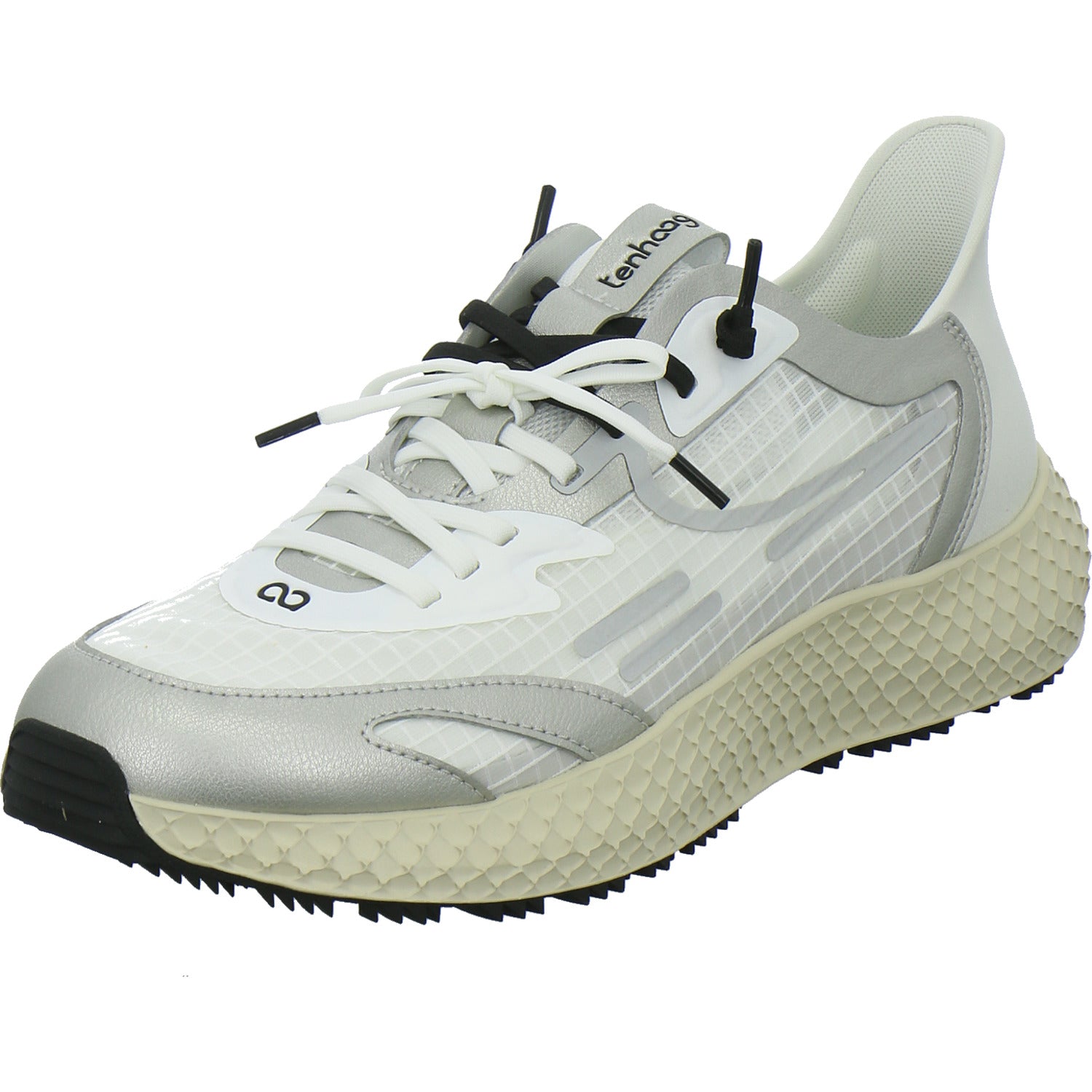 TENHAAG Sneaker Damen Karo Kauer Modell Silber