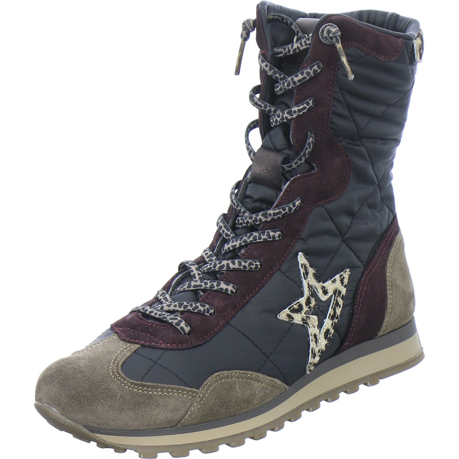 Cetti Stiefel Damen Schwarz-kombi