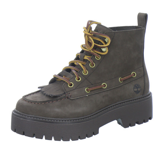 Timberland Stiefel Damen Stone Street Mid Lace Up Dunkelbraun