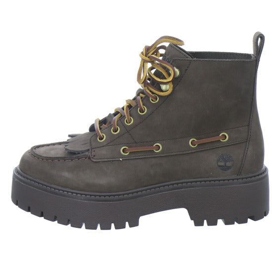 Timberland Stiefel Damen Stone Street Mid Lace Up Dunkelbraun