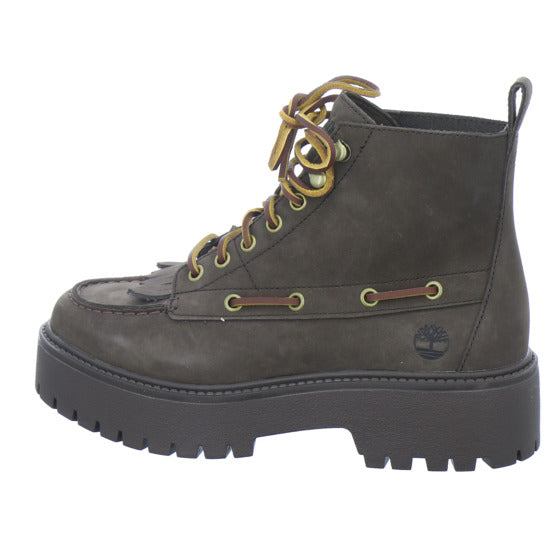 Timberland Stiefel Damen Stone Street Mid Lace Up Dunkelbraun