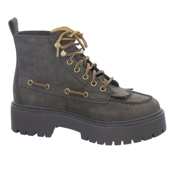 Timberland Stiefel Damen Stone Street Mid Lace Up Dunkelbraun