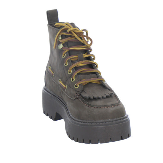 Timberland Stiefel Damen Stone Street Mid Lace Up Dunkelbraun