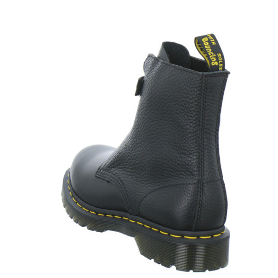 Dr. Martens 1460 Pascal Frnt Zip Stiefel ungefüttert Schwarz - 360° Ansicht