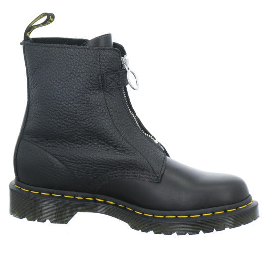Dr. Martens 1460 Pascal Frnt Zip Stiefel ungefüttert Schwarz - 360° Ansicht