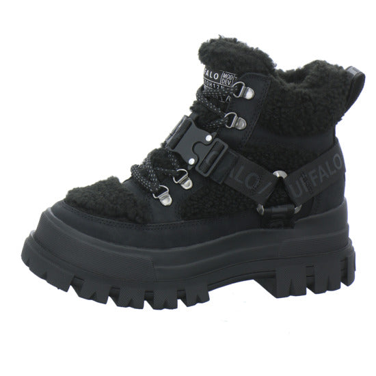Buffalo Aspha Com Mid Warm Winterstiefel warm gefüttert Schwarz - 360° Ansicht