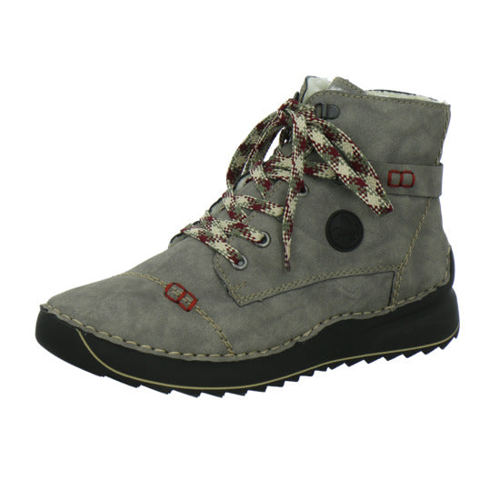 Rieker Winterstiefel warm gefüttert taupe - 360° Ansicht