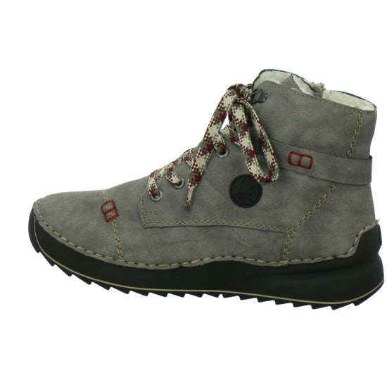 Rieker Winterstiefel warm gefüttert taupe - 360° Ansicht
