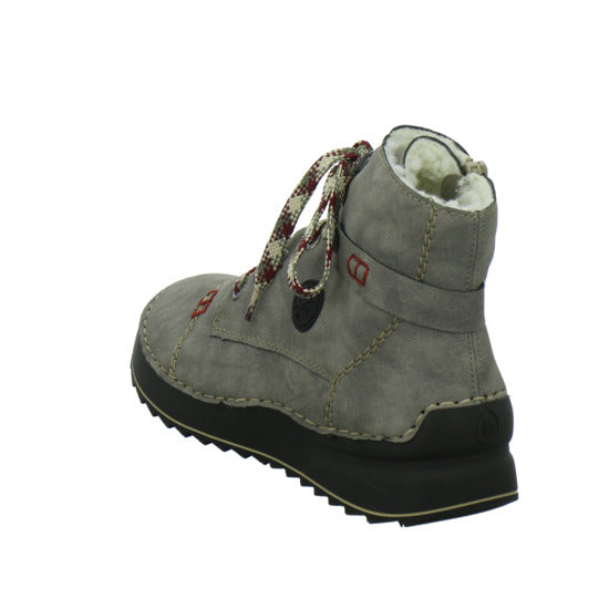 Rieker Winterstiefel warm gefüttert taupe - 360° Ansicht