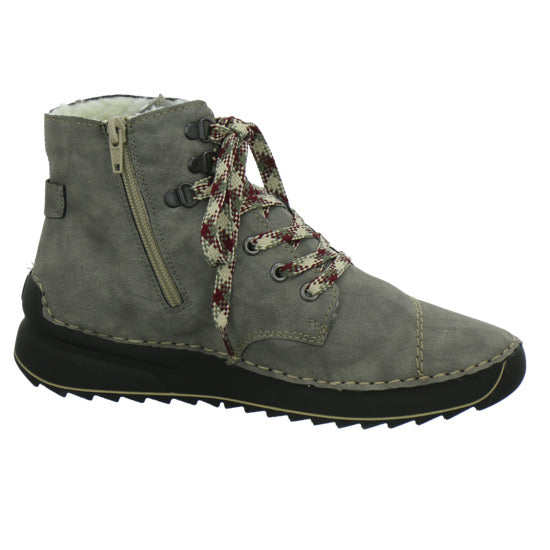 Rieker Winterstiefel warm gefüttert taupe - 360° Ansicht