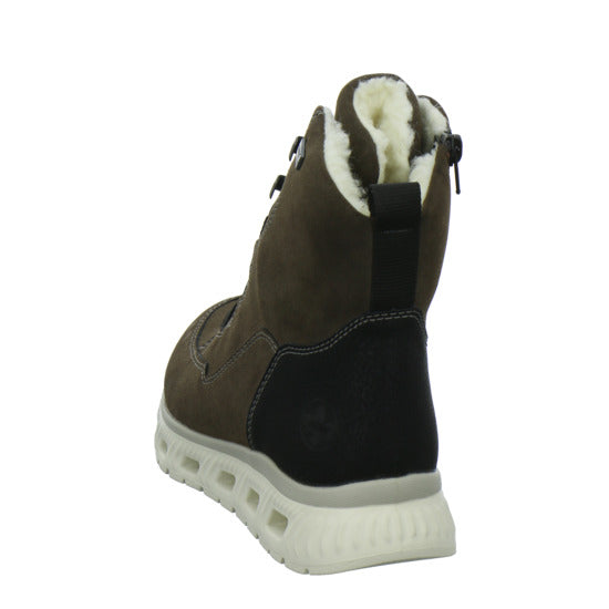 Rieker Winterstiefel warm gefüttert taupe - 360° Ansicht