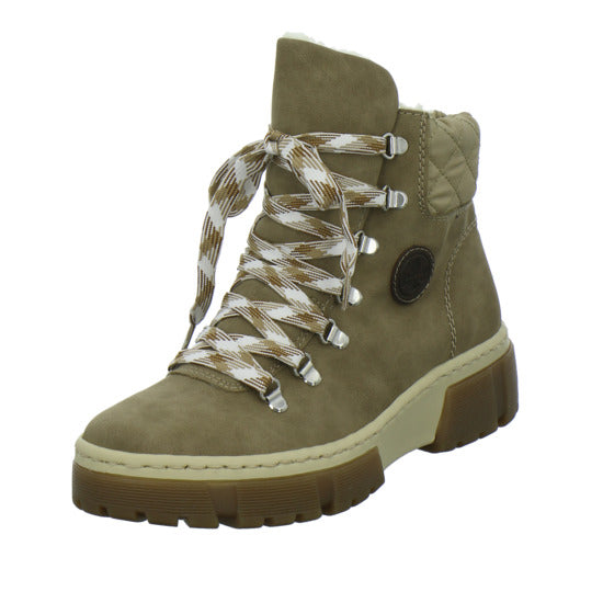 Rieker Winterstiefel warm gefüttert taupe - 360° Ansicht