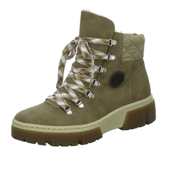 Rieker Winterstiefel warm gefüttert taupe - 360° Ansicht