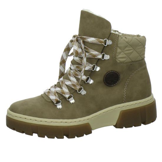 Rieker Winterstiefel warm gefüttert taupe - 360° Ansicht