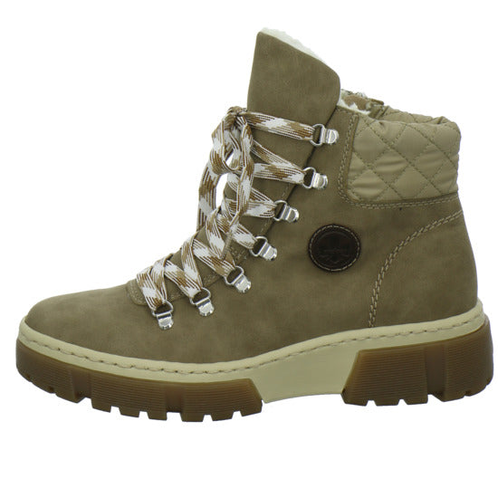 Rieker Winterstiefel warm gefüttert taupe - 360° Ansicht