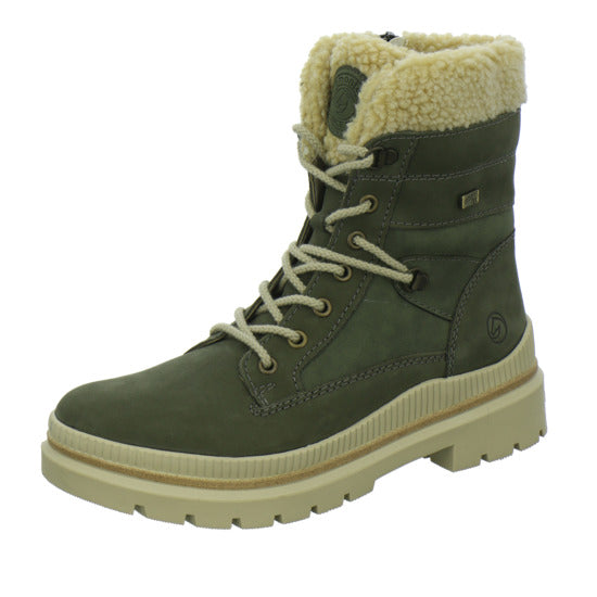 Remonte Winterstiefel warm gefüttert oliv - 360° Ansicht