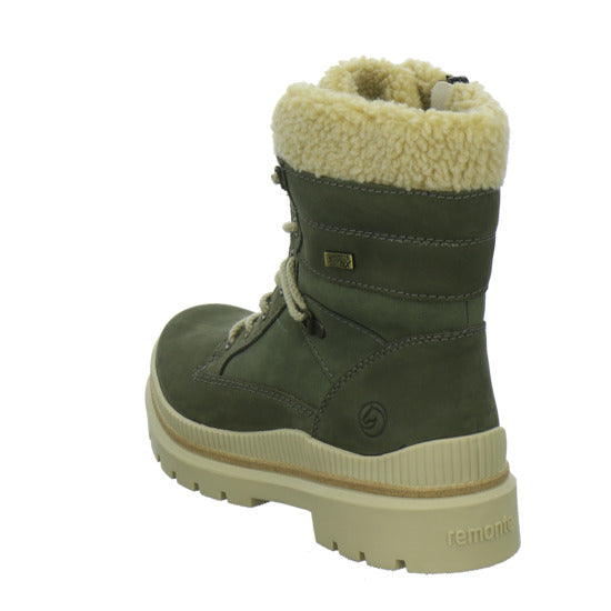 Remonte Winterstiefel warm gefüttert oliv - 360° Ansicht