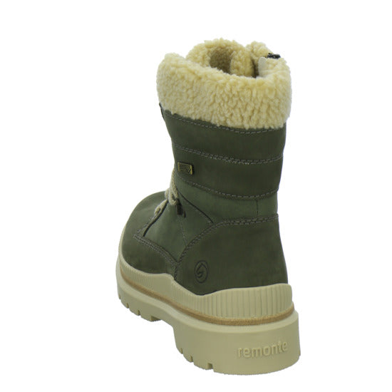 Remonte Winterstiefel warm gefüttert oliv - 360° Ansicht