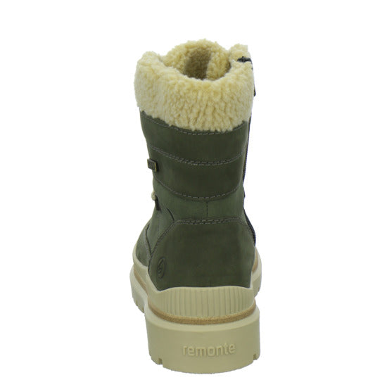 Remonte Winterstiefel warm gefüttert oliv - 360° Ansicht